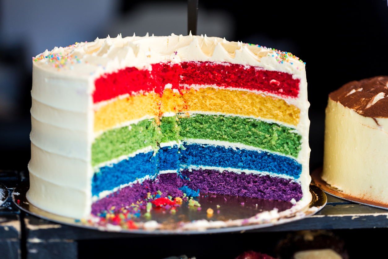 rainbow LGBT cake