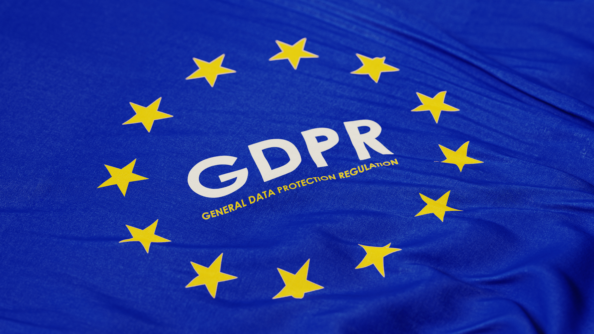 European Union Flag With GDPR Text In The Middle